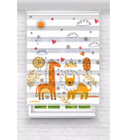 HAYVANLAR ALEMİ ZEBRA - STOR PERDE ÇOCUK ODASI - BASKILI STOR - ZEBRA PERDE