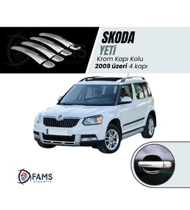 Skoda Yeti Krom Kapı Kolu 2009 Üzeri 4 Kapı  P. Çelik (Tek Delik)