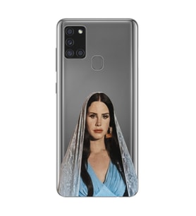 Samsung Galaxy A21S Uyumlu Lana Del Rey Tasarımlı Şeffaf Telefon Kılıfı