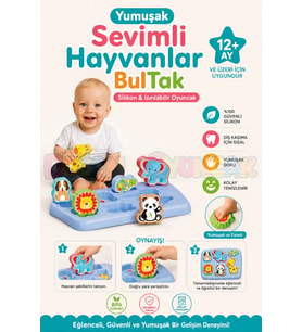 Yumuşak Sevimli Hayvanlar Bultak - Bebek Oyuncakları - Hayvan Yerleştirme Oyuncak - Yumuşak Lego - S