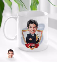 BK Gift Kişiye Özel İsimli Erkek Avukat Karikatürlü Beyaz Kupa Bardak-1