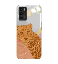 Oppo A16 / A55 Uyumlu Leopar Tasarımlı Şeffaf Telefon Kılıfı
