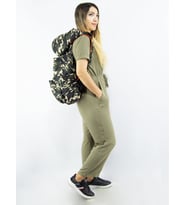 Morikukko Camo Neon Orange Çıkabilir Kapüşonlu Sırt Çantası