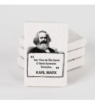 Karl Marx Esprili Taş Buzdolabı Magneti