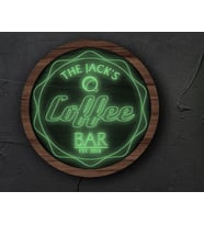 BK Gift Kişiye Özel Led Işıklı Yuvarlak Bar Tabelası, Işıklı Tabela, Bar Dekorasyonu, Duvar Dekoru, Home Bar Tabela-16