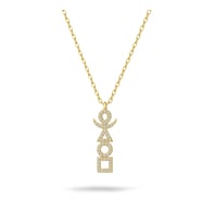 925 Ayar Gümüş 4 Element Kolye (Gold)