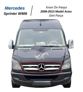 Mercedes Sprinter W906 Krom Ön Panjur 4 prç. 2006-2013 P.Çelik