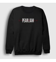 Presmono Unisex Siyah Ekg Pearl Jam Sweatshirt 74073tt