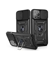 Coverzone iPhone 13 Pro Max ?le Uyumlu PhoenixShield S�rg�l� Sistem Kamera Korumal? Kapak Tam Koruma Manyetik Vega Kapak Siyah