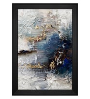 Soyut Şekiller Motifli Kanvas Tablo 50 x 70 cm Siyah Çerçeve