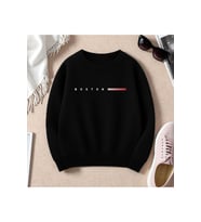 Unisex BOSTONUYAZI(BYZ) Tasarım Basklı Sweatshirt (Siyah)