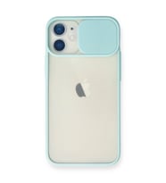 Apple İphone 11 Kılıf Palm Buzlu Kamera Sürgülü Silikon - Turkuaz
