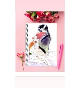Ruroini Kenshin Anime Defter 1 Adet Özel Tasarım A4 Boyutu Telli Kareli Defter 21*29 Cm