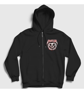 Presmono Unisex Siyah Define Love Metal Killswitch Engage Fermuarlı Kapüşonlu Sweatshirt 537157tt