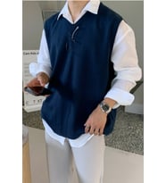 Erkek V Yaka Oversize Süveter