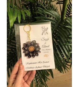 Anahtarlık 15 Adet Kişiye Özel Tasarım Yenidoğan Sünnet Nişan Kına Düğün Nikah Jelatinli Hediyelik