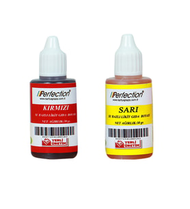 Perfection CHEF 2'li Sıvı Su Bazlı Likit Gıda Boyası Sarı Kırmızı 2 X 30 gr.
