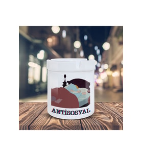 Antisosyal Küllük Uyuyan Prenses Baskılı Kül Tablası K-62