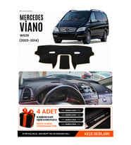 MERCEDES VİANO W639 (2003-2014) Uyumlu Torpido Örtüsü Torpido Kılıfı - Siyah Bej