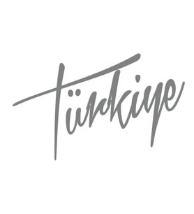 Türkiye Yazılı Sticker17x17 Cm Gri