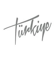 Türkiye Yazılı Sticker17x17 Cm Gri