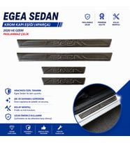 Egea Sedan Krom Kapı Eşiği (4Parça) 2020 Ve Üzeri Paslanmaz Çelik