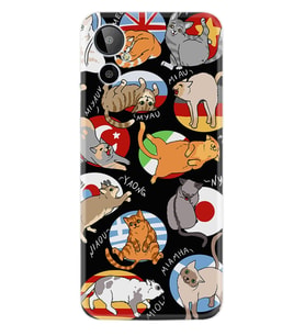 General Mobile GM 23 SE Kılıf Silikon Desen Özel Seri Miyavlamalar 1793
