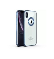 Huawei P Smart 2019 Kılıf Logo Yeri Açık Kamera Lens Korumalı Renkli Kenarlı Şeffaf Silikon (Siyah)