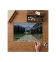 Ormanların Arasındaki Yeşil Göl Tasarımı 240 parça Ahşap Puzzle Ahşap Kutuda MP01051