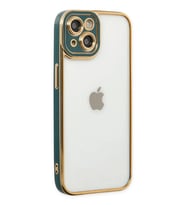 Newface Apple iPhone 14 Plus Kılıf Liva Lens Silikon - Yeşil
