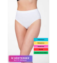 Özel Üretim Lazer Kesim Kaymaz Kadın Sıkılaştırıcı Toparlayıcı İz Göstermeyen Kaymaz Dikişsiz Yüksek (Beyaz)