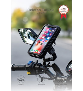 Torima Telefon Tutucu Su Geçirmez Motorsiklet Bisiklet Atv Oto Aksesuarları JX100 Siyah