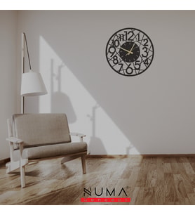 Dekoratif Çerçeveli Duvar Saati Mdf Duvar Dekorasyon Lazer Kesim 32x32 Cm