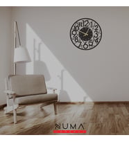 Dekoratif Çerçeveli Duvar Saati Mdf Duvar Dekorasyon Lazer Kesim 32x32 Cm