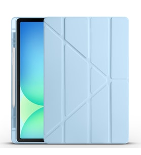 Samsung Galaxy Tab S10 FE Plus Uyumlu Kılıf Zore Tri Folding Kalem Bölmeli Standlı Kılıf