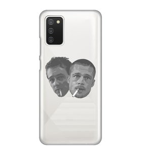 Samsung Galaxy A02S Uyumlu Fight Club Desenli Şeffaf Telefon Kılıfı