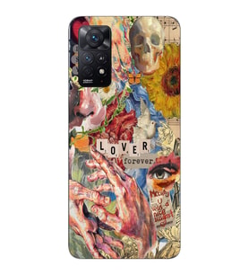 Redmi Note 11 Pro Uyumlu Aesthetic Vintage Kolaj Desenli Şeffaf Telefon Kılıfı