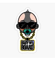Arabada bebek var Baby On Board Sticker Etiket 19CM md14