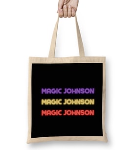 Magic Johnson - Basketball gifts Vintage Retro Rainbow Quotes For BOYS AND Dad Bez Çanta Uzun Saplı