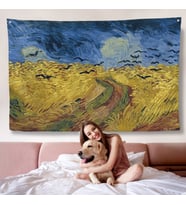 Vincent Willem van Gogh - Kargalarla Buğday Tarlası Duvar Örtüsü-7190