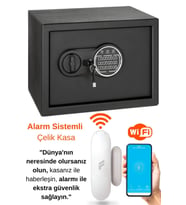 Kale 60-130 Elektronik Şifreli Çelik Kasa Alarm Sistemli Çelik Kasa Akıllı Çelik Para Evrak Kasası