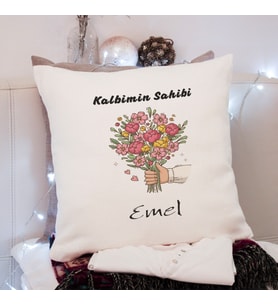 Kalbimin Sahibi Tasarımlı Yastık Kişiye Özel