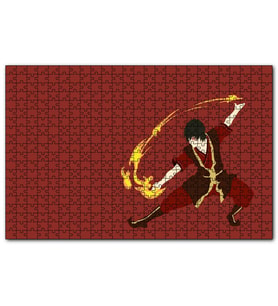 Cakapuzzle Avatar Hava Bükücü Anime Kırmızı  120 Parça Puzzle Yapboz MDF (Ahşap)