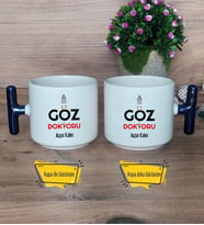 Göz Doktoru Kupa Bardak T Lacivert Kulplu Tıp Bayramı Hediyesi