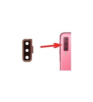 Samsung A750 A7 2018 Kamera Camı Lens Çerçeveli - Pembe
