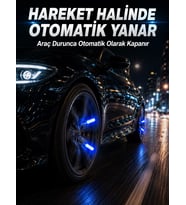 Northcity Hareketle Yanan LED Sibop Işığı 4'lü Araç Lastik Lambası - Otomatik ve Kolay Montajlı