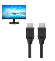 Hdmi Kablo 1.5mt 4K Full HD Premium Yüksek Hızlı Philips Monitör Görüntü Kablosu (Siyah)