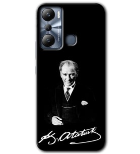 İnfinix Hot 20i Kılıf HD Desen Baskılı Kılıf - Atatürk İmza