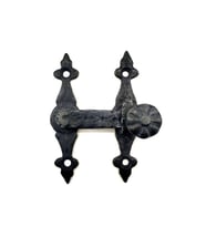 Antika Tarz Dekoratif Pirinç Kapı, Pencere Mandalı - 82x65 Mm, Oksit