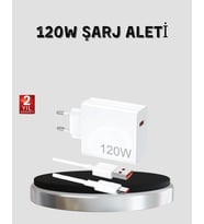 120W Hızlı Şarj Başlığı Ultra Güçlü Type-C Adaptör Kablo Dahil